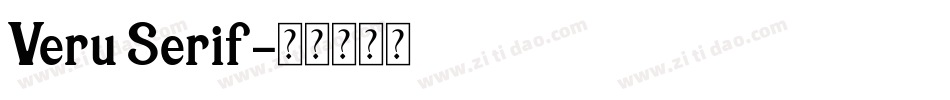 Veru Serif字体转换